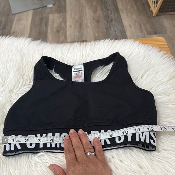 Gymshark Black Sports Bra Seamless Racerback Size M - Picture 7 of 8
